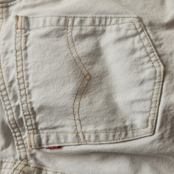 Levi's 501 whitewash jeans mid rise stained women's size 13 Button fly - Picture 4 of 13